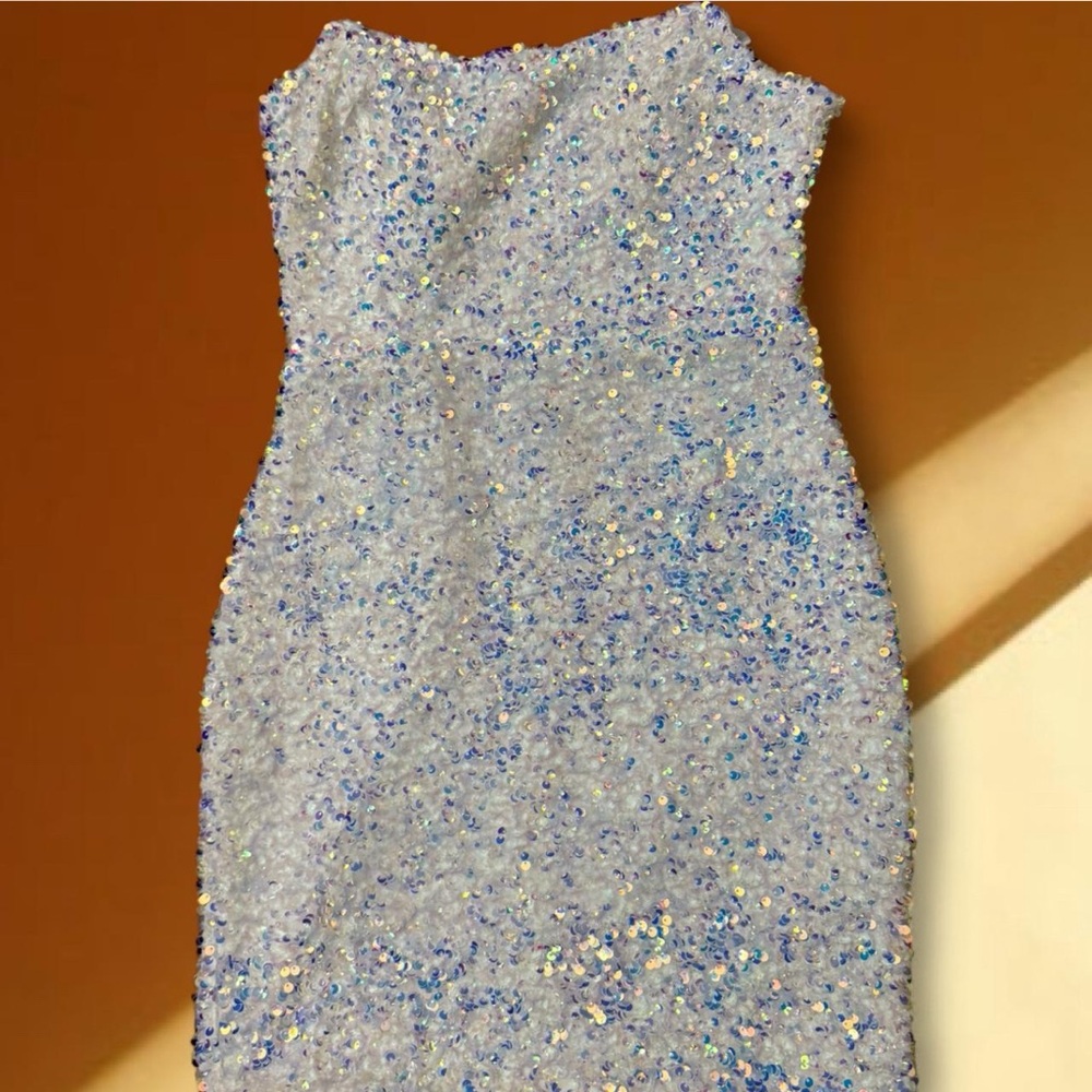Sexy mini Sequin Embellished Strapless Dress size S